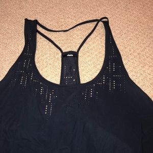 Black racer back Lululemon flowy workout tank